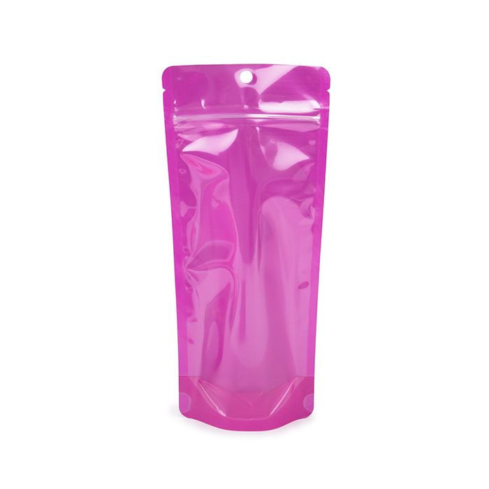Stand Up Pouch Neon Purple 10.8x6x23.8 cm w/ Hang Hole (100 pieces) [ZBGN1NPR]