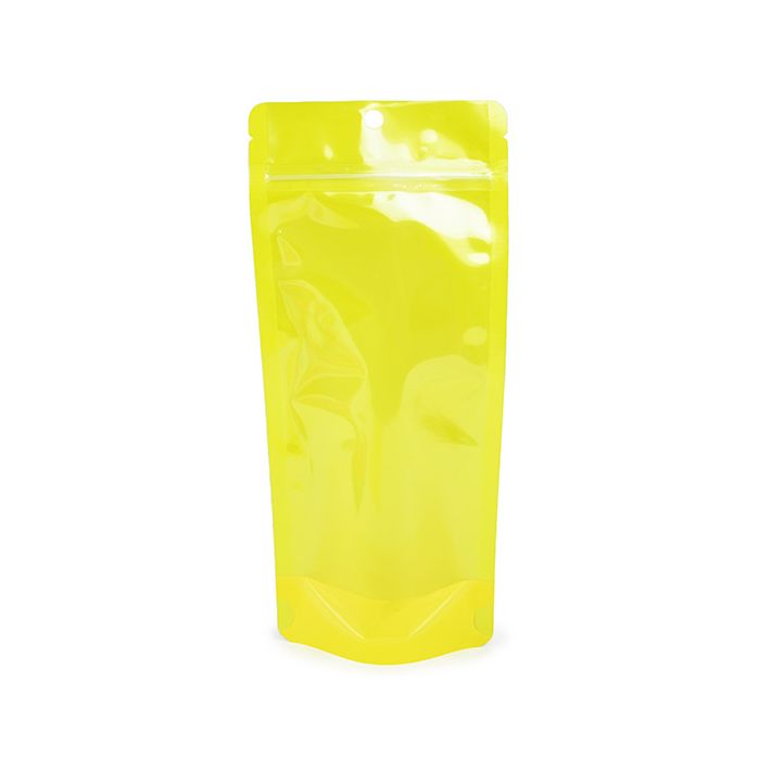 Stand Up Pouch Neon Yellow 10.8x6x23.8 cm w/ Hang Hole (100 pieces) [ZBGN1NYW]