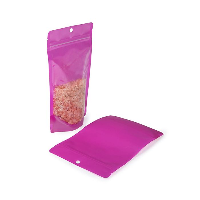 Stand Up Pouch Neon Purple 13x7.9x20.6 cm w/ Hang Hole (100 pieces) [ZBGN3PR]