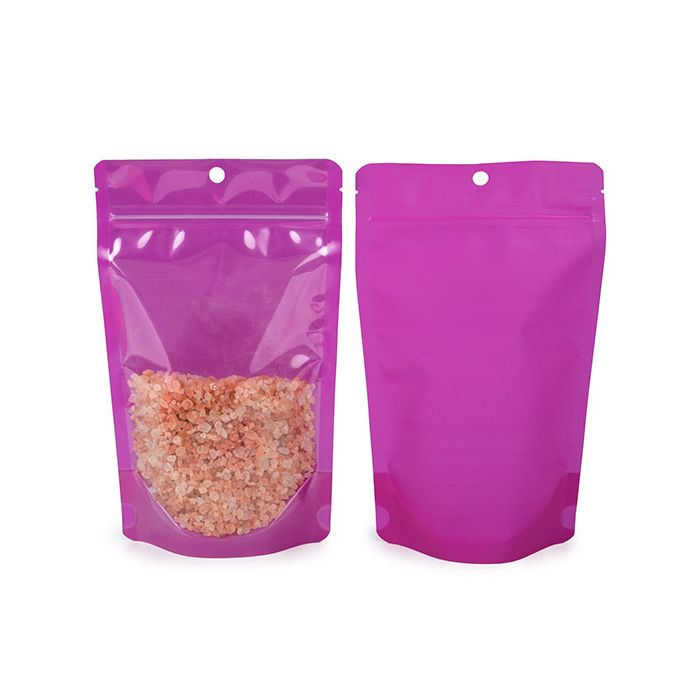 Stand Up Pouch Neon Purple 13x7.9x20.6 cm w/ Hang Hole (100 pieces) [ZBGN3PR]