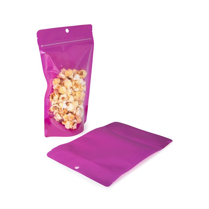 Stand Up Pouch Neon Purple 14.9x8.9x23.2 cm w/ Hang Hole (100 pieces) [ZBGN7PR]