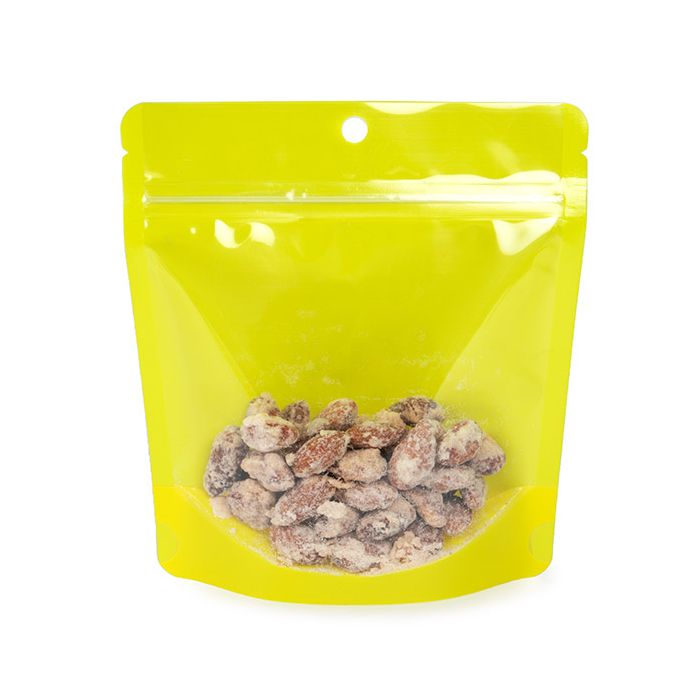 Stand Up Pouch Neon Yellow 15.9x6.4x14.6 cm w/ Hang Hole (100 pieces) [ZBGNSHZYW]