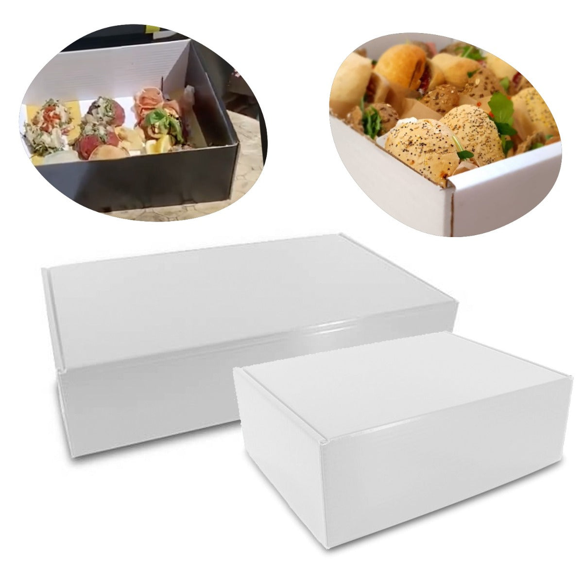 Food boxes 61x37x14cm White (25 pcs) [FP-NS1026]