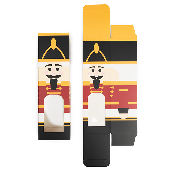 Nutcracker Paper Box with Window 5,7x5,7x20,3cm (25 pcs) [SKB228N]