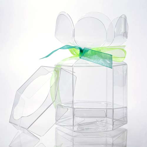Plastic Gift Boxes for 1 Cupcake Flower Top 9.5x9.5x10.2cm (100 pieces) [CBS212]