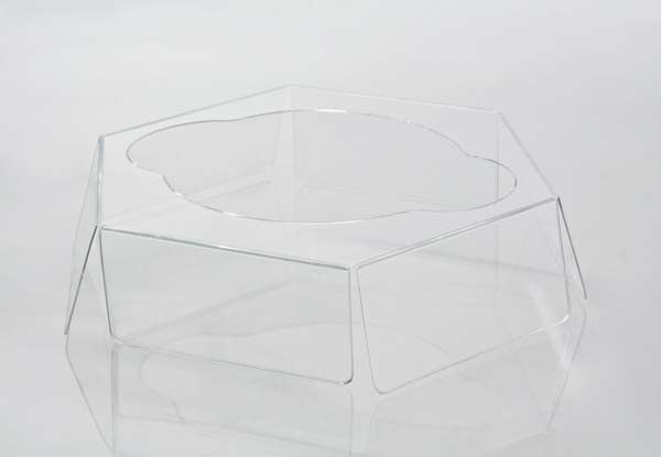 Plastic Gift Boxes for 1 Cupcake Flower Top 9.5x9.5x10.2cm (100 pieces) [CBS212]