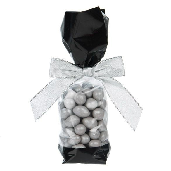 Printed Bags Black 5.1x4.8x24.1cm with side gusset