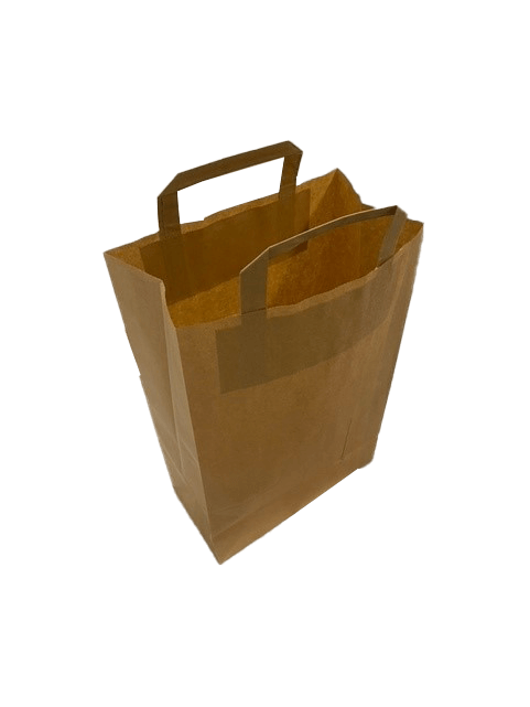 Paper Carrier Bags 26x17x25cm Brown Kraft 70 g/qm (50 pieces) [PADB2625]