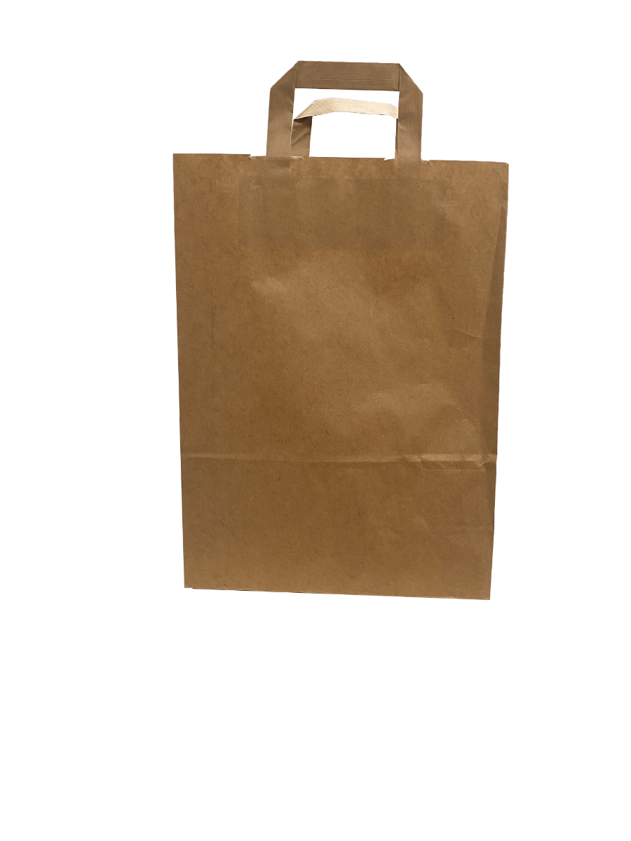 Paper Carrier Bags 26x12x35cm Brown Kraft 70 g/qm (50 pieces) [PADB2635]