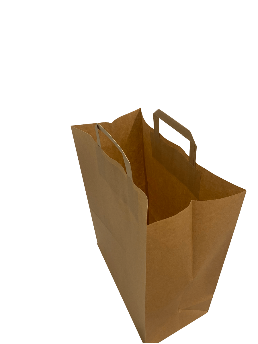 Paper Carrier Bags 32x17x41cm Brown Kraft 90 g/qm (50 pieces) [PADB9041]