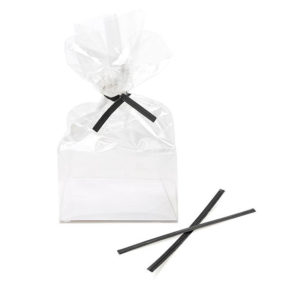 Tin Ties 10.2x0.4cm Paper Black (1.000 pieces) [TT4BK]