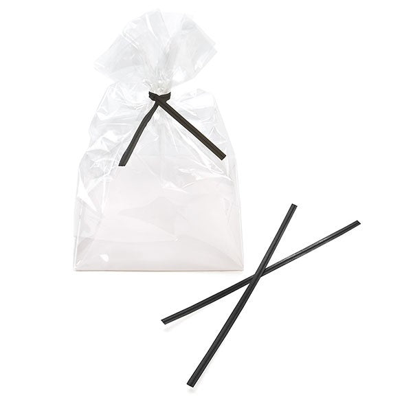 Tin Ties 15.2x0.4cm Paper Black (1.000 pieces) [TT6BK]