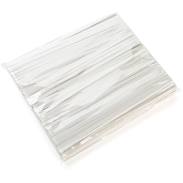 Tin Ties 15.2x0.4cm Paper White (1.000 pieces) [TT6WH]