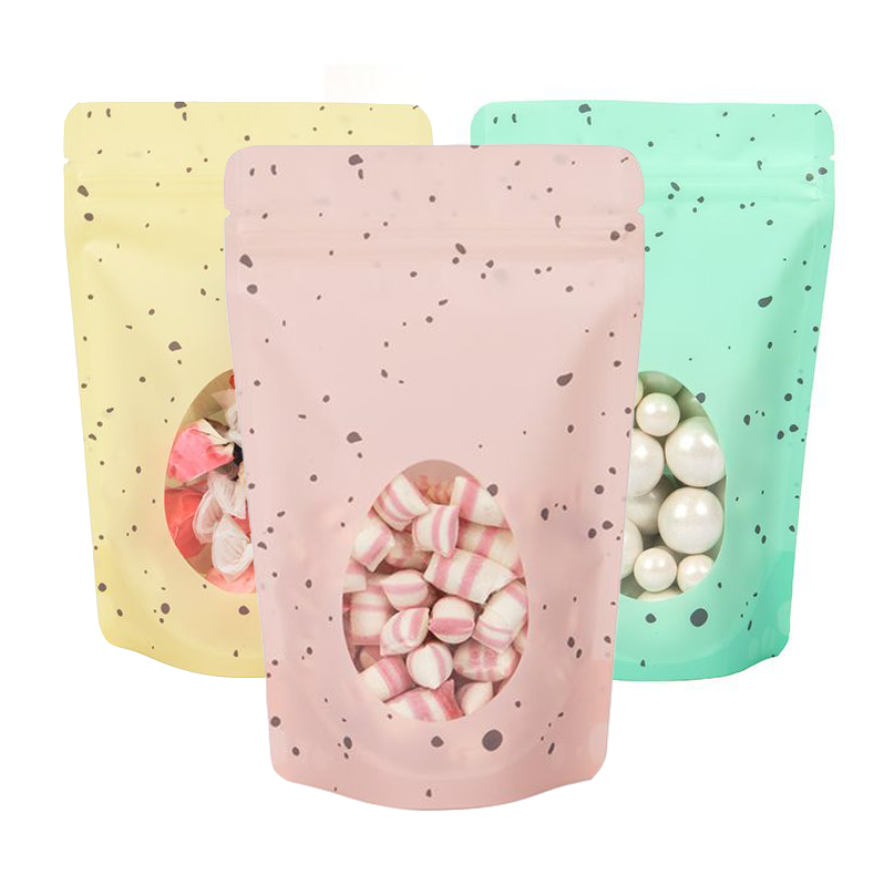 Stand Up Pouches Yellow Speckled Egg 13x7,9x20,6 cm (25 pieces) [ZBGSW3EY]