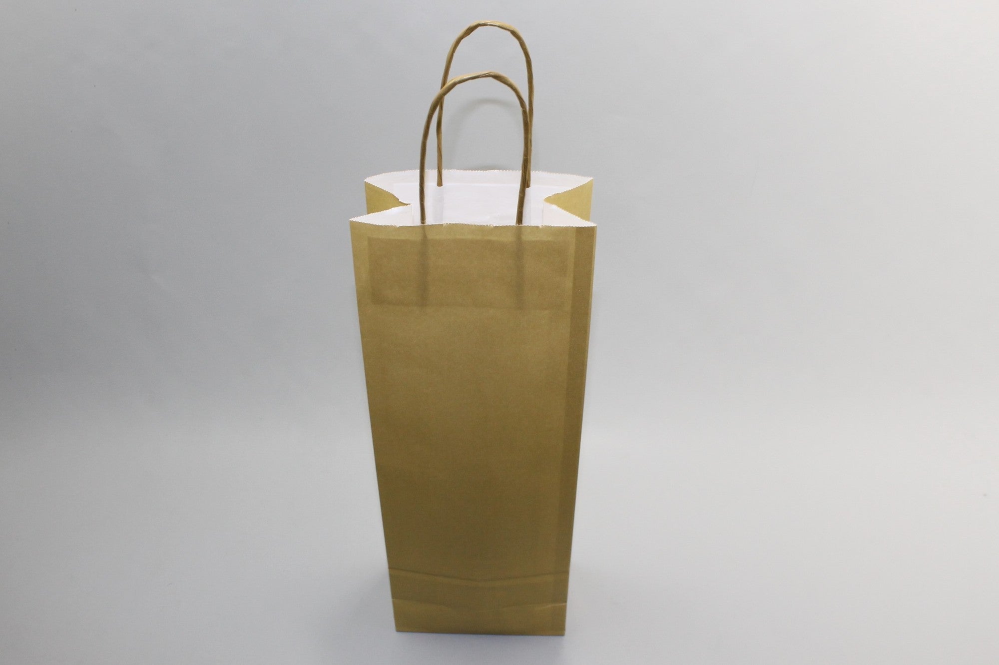 Carrier Bags for Bottles Gold 14x8x39cm Kraft 110 g/m (50 pieces) [PAWF1439GO]