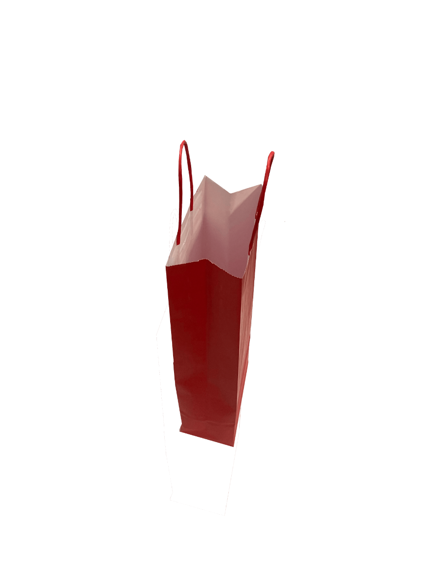 Carrier Bags for Bottles Red 14x8x39cm Kraft 110 g/m (50 pieces) [PAWF1439R]