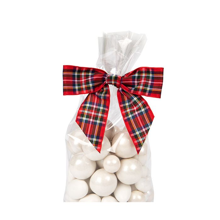 Bows Pre-tied Red Plaid 8,9cm (25 pieces) [PBOWR]