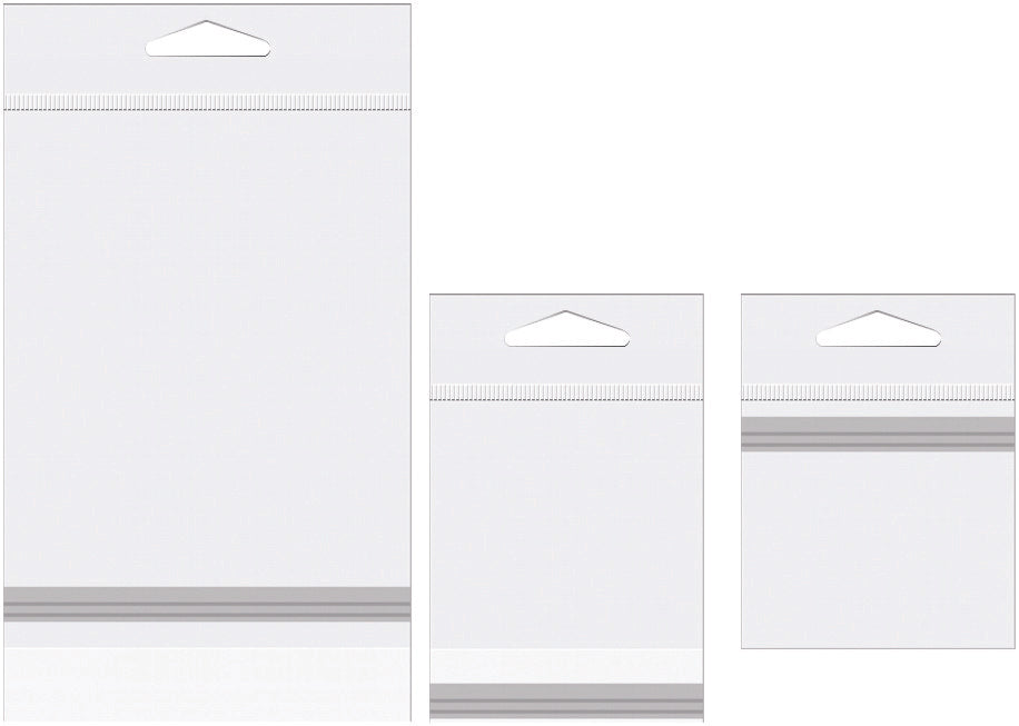 Headerbags 16.4x11.7cm Reclosable and Crystal Clear (100 pieces) [HB56S]