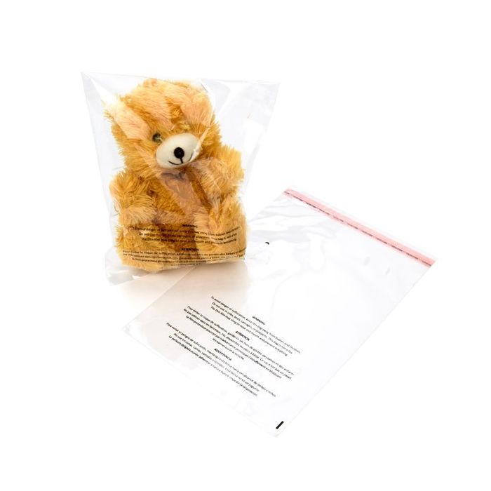 Plastic Bags with Suffocation Warning 20.3x25.4cm Reclosable (100 pieces) [PFW1810]