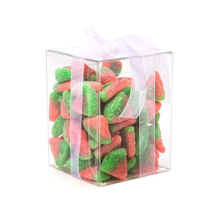 Plastic Gift Boxes 7.6x7.6x10.2cm Crystal Clear with Autolock Bottom (25 pieces) [PLB102]