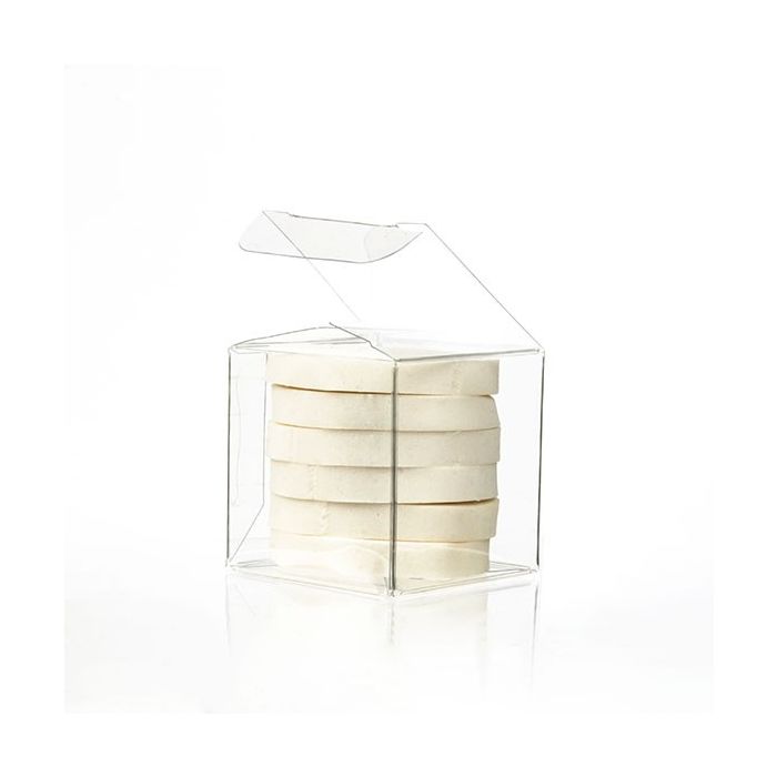 Plastic Gift Boxes 5.1x5.1x5.1cm Crystal Clear with Autolock Bottom (25 pieces) [PLB104]