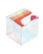 Plastic Gift Boxes 5,1x5,1x5,1 cm Iridescent with Autolock Bottom (25 pieces) [PLB104I]