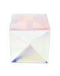 Plastic Gift Boxes 5,1x5,1x5,1 cm Iridescent with Autolock Bottom (25 pieces) [PLB104I]