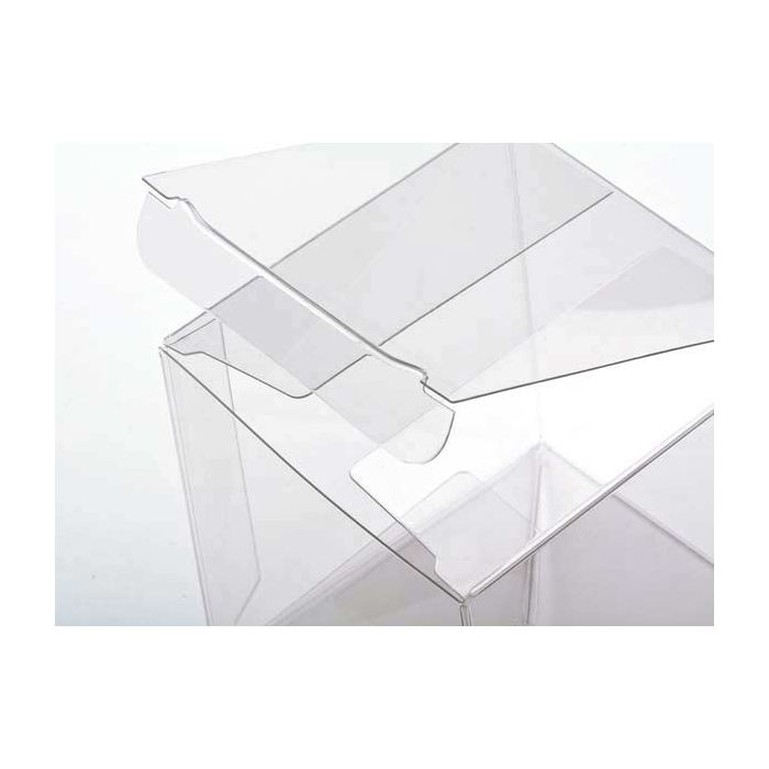 Plastic Gift Boxes 8.9x8.9x8.9cm Crystal Clear with Autolock Bottom (25 pieces) [PLB105]