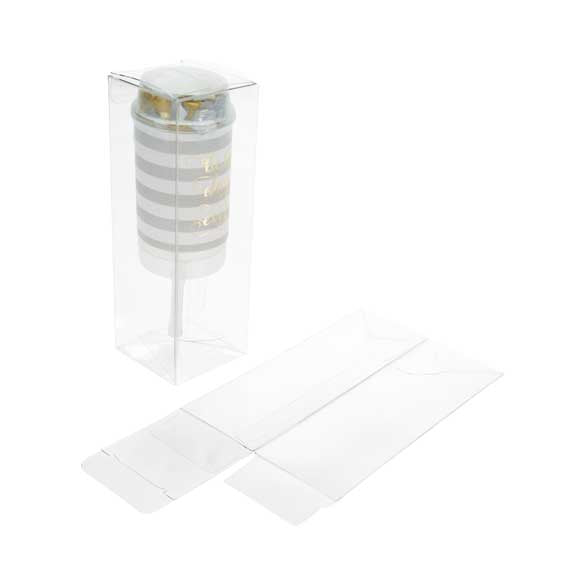 Plastic Gift Boxes 5.1x5.1x15.2cm Autolock Bottom (25 pieces) [PLB137]