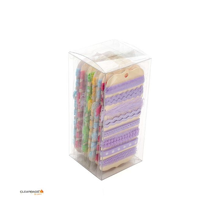Plastic Gift Boxes 8.9x8.9x19.1cm Crystal Clear with Autolock Bottom (25 pieces) [PLB187]
