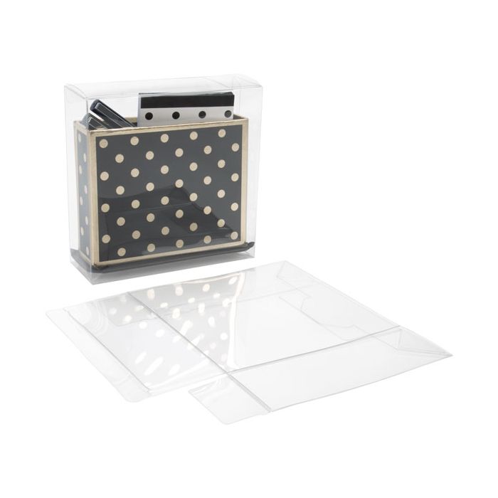 Plastic Gift Boxes 14.3x5.1x14.3cm Food Safe with Autolock Bottom (25 pieces) [PLB197]