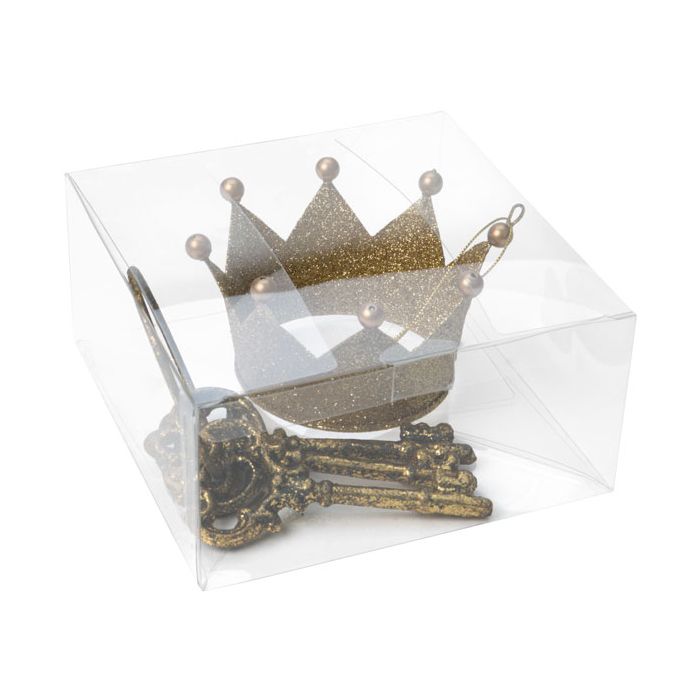 Plastic Gift Boxes 14.9x14.9x7.6cm Food Safe with Autolock Bottom (25 pieces) [PLB203]