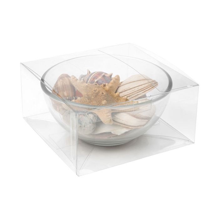 Plastic Gift Boxes 15.6x15.6x7.6cm Food Safe with Autolock Bottom (25 pieces) [PLB204]