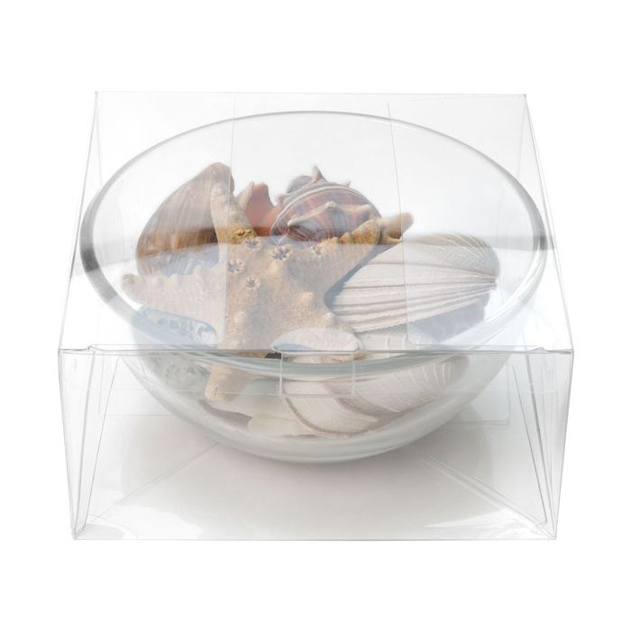 Plastic Gift Boxes 15.6x15.6x7.6cm Food Safe with Autolock Bottom (25 pieces) [PLB204]