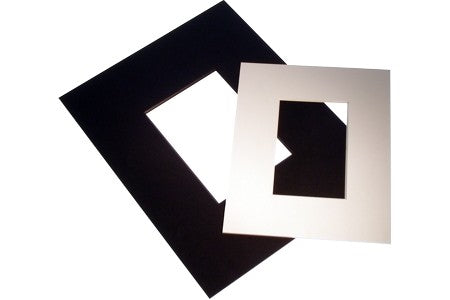 Mount Board Double thick White 27.9x35.6cm with 11.4x16.5cm Window (25 pieces) [MS31003]