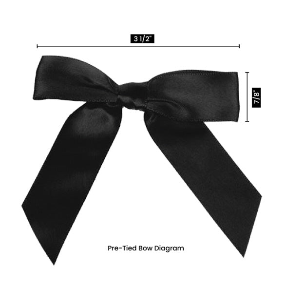 Bows pre-tied Metallic Silver 2.2cm (100 pieces) [BOW7MS]