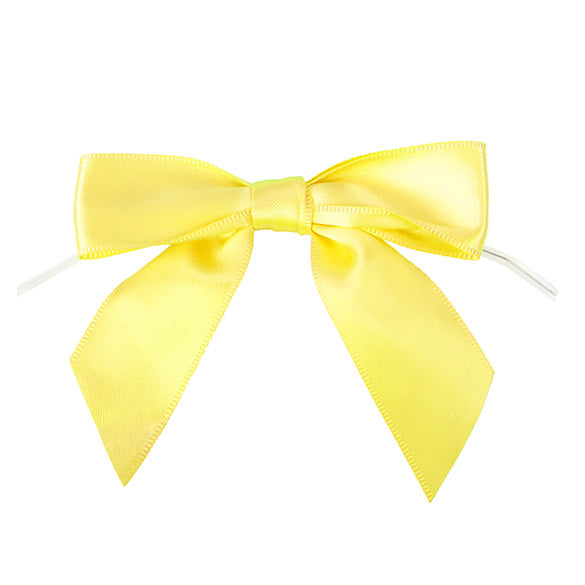 Bows Pre-tied 8,9 cm Yellow (25 pieces) [BOWYW]
