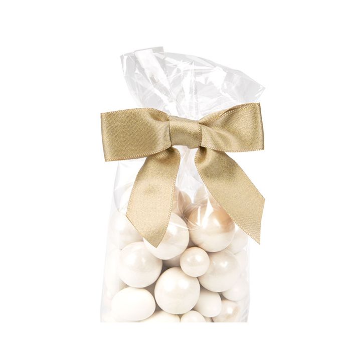 Pre-tied Bow Metallic Dusty Gold 8.9 cm (25 pieces) [MBOWG]