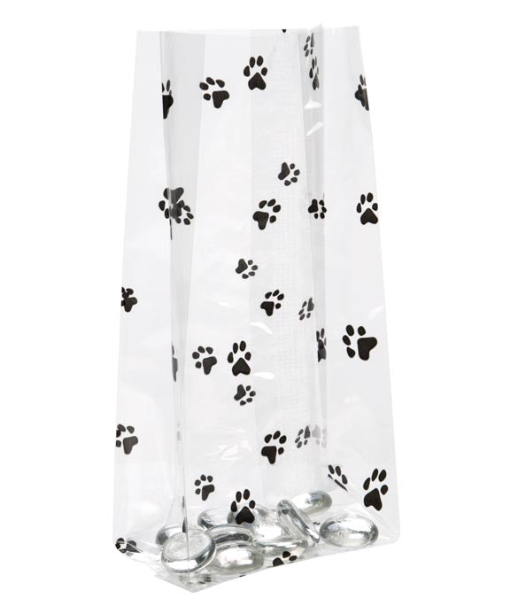 Printed Bags Paws 8.9x5.1x19.1cm with side gusset (100 pieces) [G3PAW]