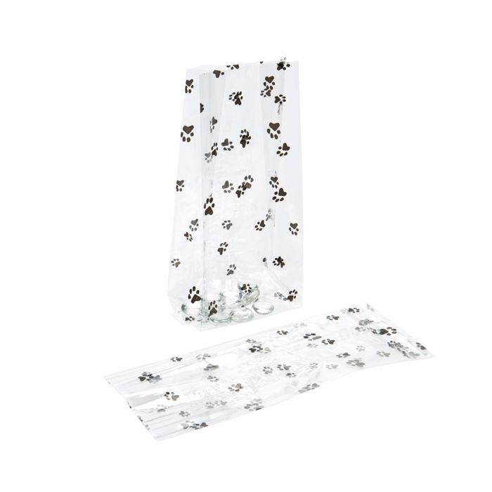 Printed Bags Paws 10.2x6.4x24.1cm with side gusset (100 pieces) [G4PAW]