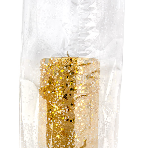 Printed Bags little Dots White 12.5x8x29 cm with side gusset (100 pieces) [G5SW]