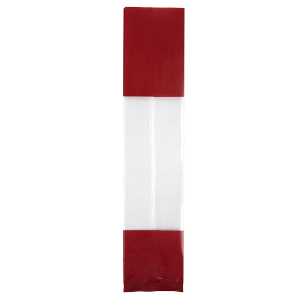Printed Bags Red 5.1x4.8x24.1cm with side gusset (100 pieces) [G1RD]