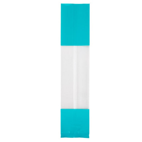 Printed Bags Turquoise 5.1x4.8x24.1cm with side gusset (100 pieces) [G1TL]