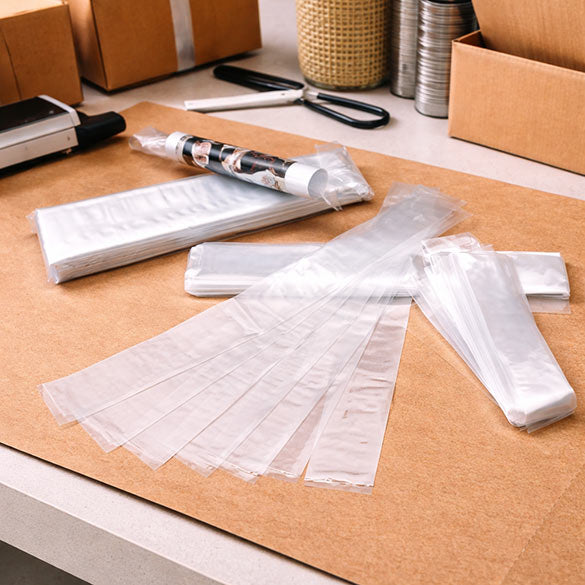 Plastic Poster Tubes 5x55cm (50 micron) [100 pieces) [PT2X22]