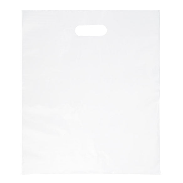 Handle Bag White 2.25 Mil, 20% Recycled Content 38,1x45,7cm (100 Pieces) [H1518WT1R]