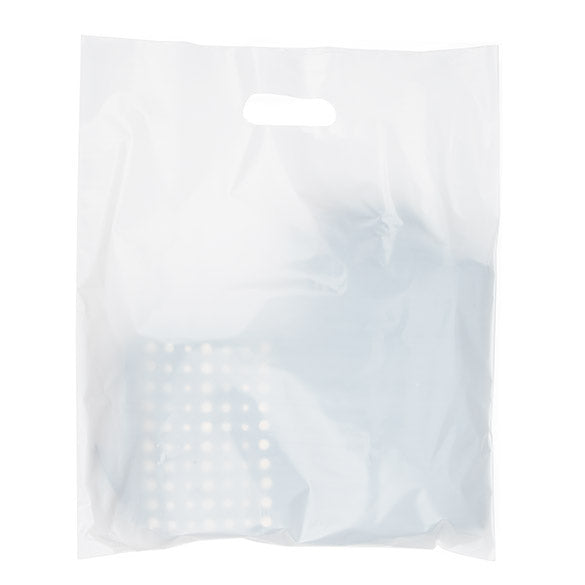 Handle Bag White 2.25 Mil, 20% Recycled Content 38,1x45,7cm (100 Pieces) [H1518WT1R]