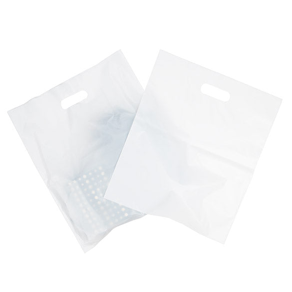 Handle Bag White 2.25 Mil, 20% Recycled Content 38,1x45,7cm (100 Pieces) [H1518WT1R]