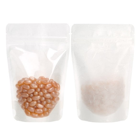Stand Up Pouches Rice Paper Transparent/White 11.9x7.6x18.4cm | 114 grams (100 pieces) [ZBGR46WC]