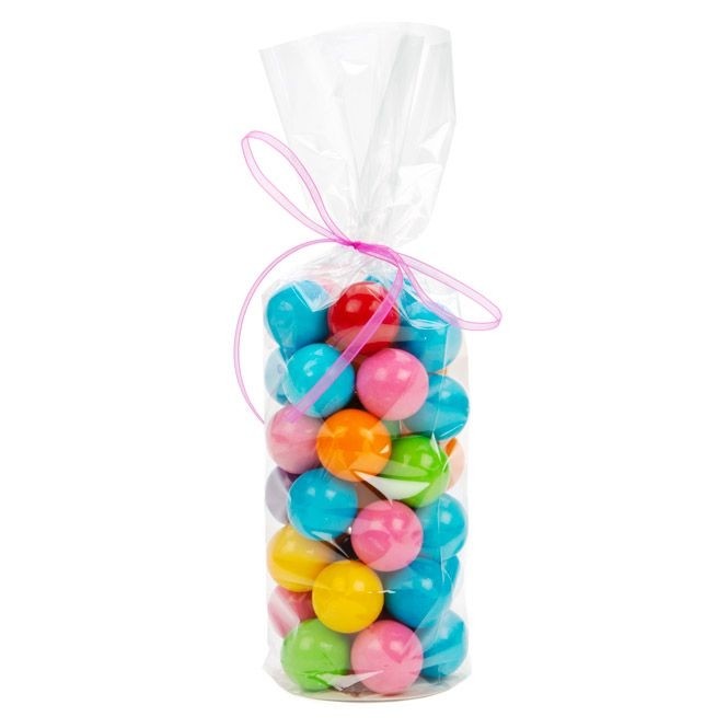 Plastic Bags round Bottom 7x25.4cm 40 micron and with White Insert (50 pieces) [RPBG2]