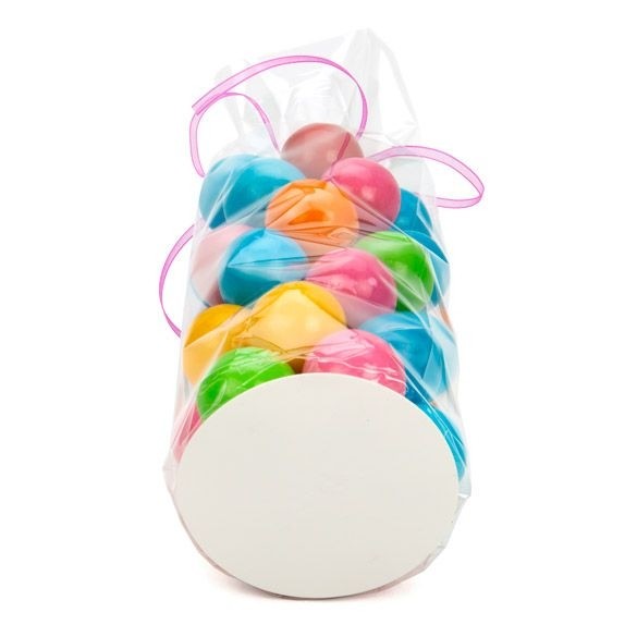 Plastic Bags round Bottom 7x25.4cm 40 micron and with White Insert (50 pieces) [RPBG2]